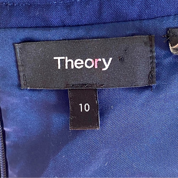 Theory Risbana Stretch Wool Sheath Dress In Sapphire Blue Size 10 - Picture 11 of 14
